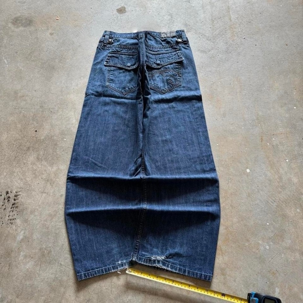 Baggy Rocawear Wide Leg Southpole Styl Emroidered Y2K Vintage Denim Jeans 40x32